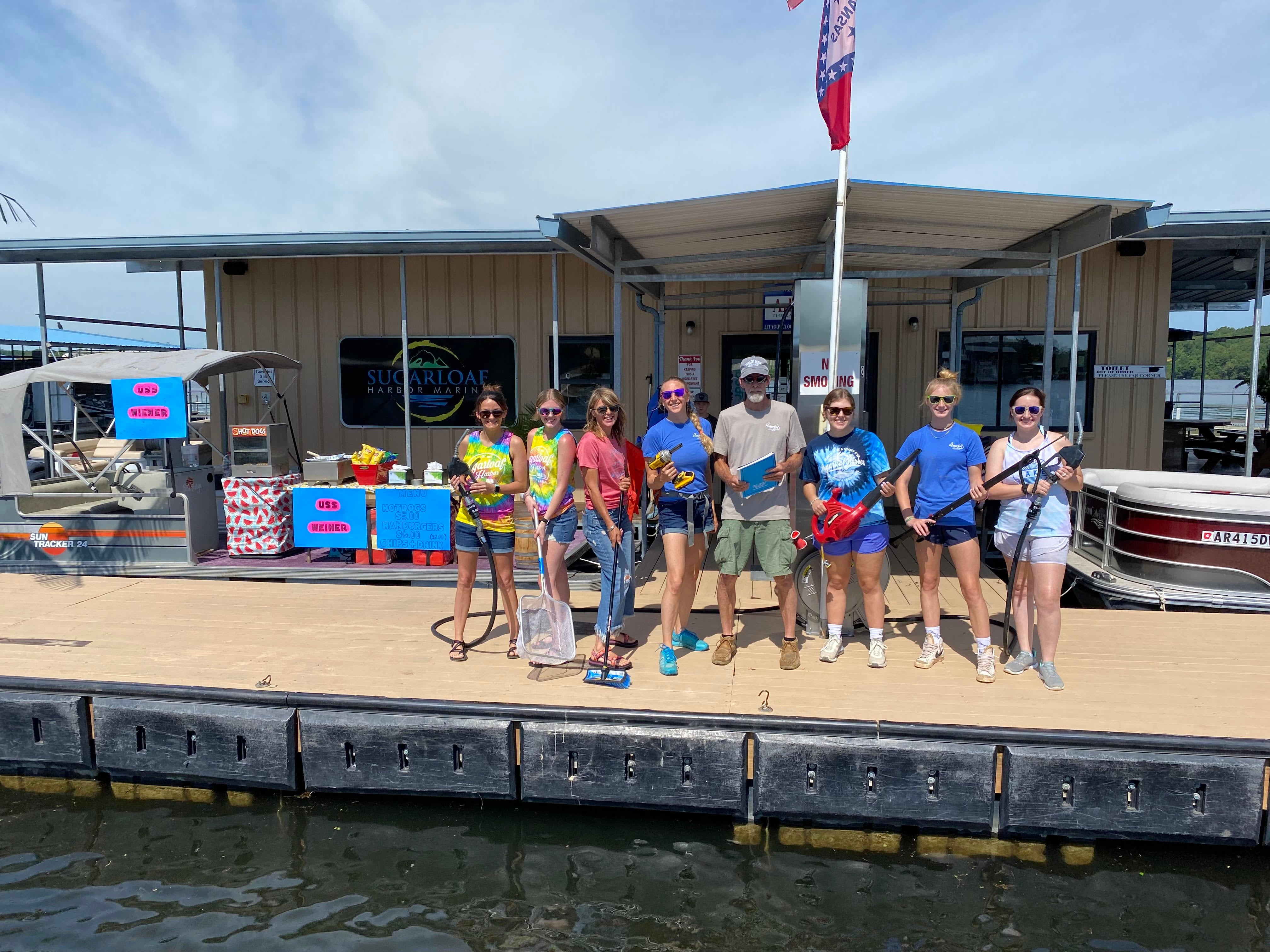Now serving hamburgers and hotdogs aboard the USS Weiner