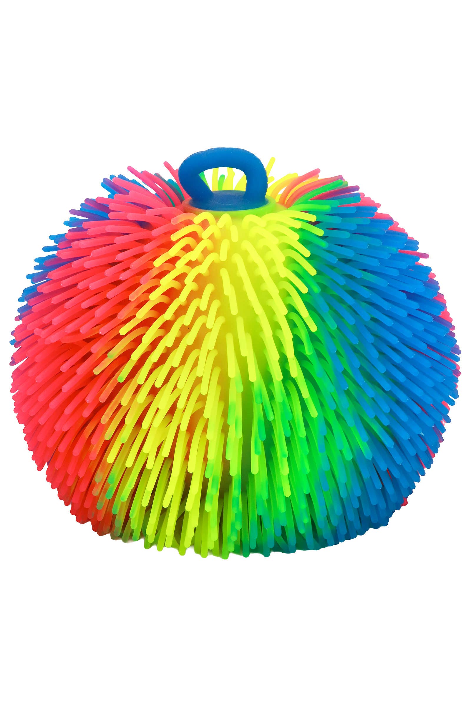 Jumbo Rainbow Light-Up Spiky Puffer Squishy Ball - 6 Pcs