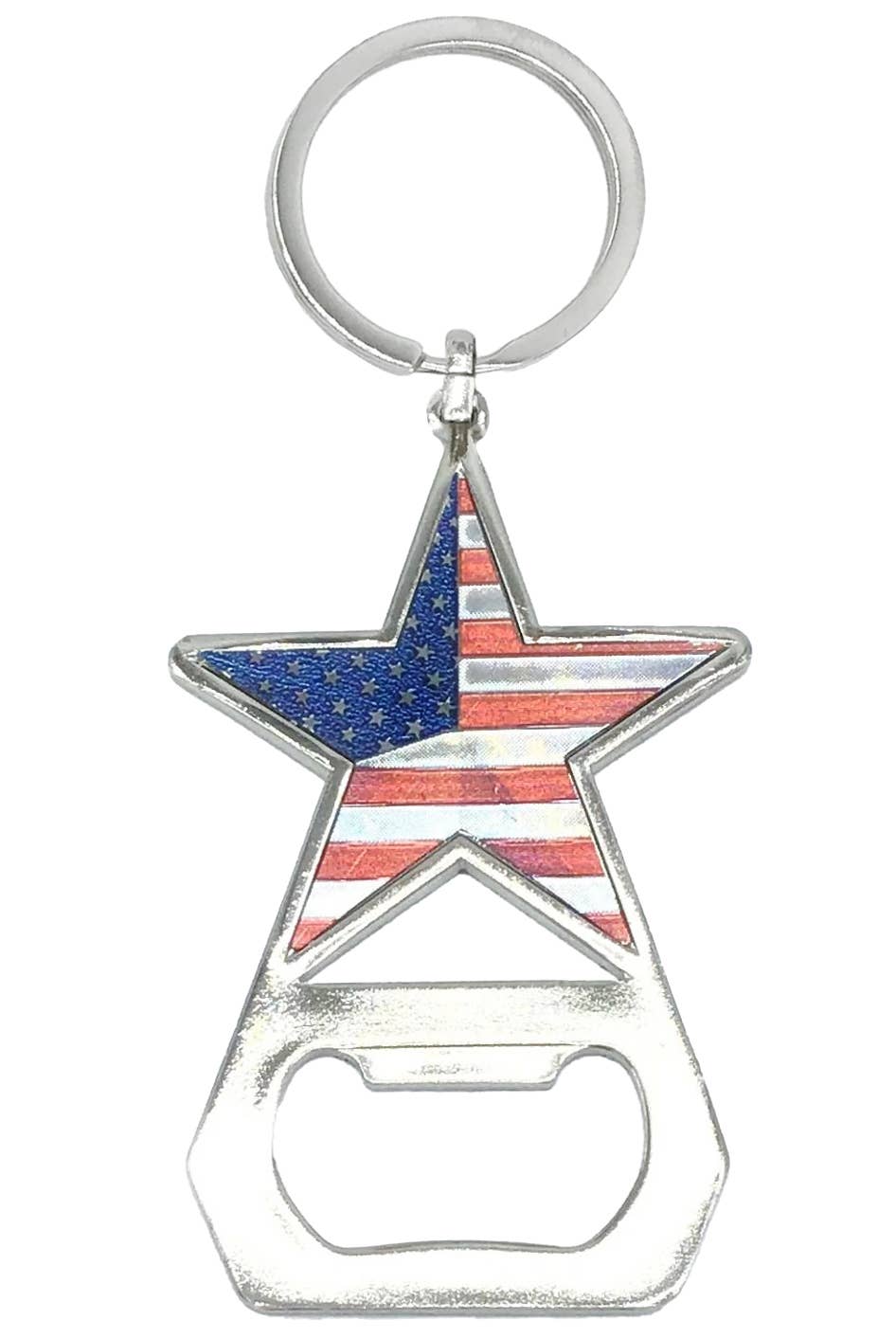 American Flag Metal Bottle Opener Key Chain