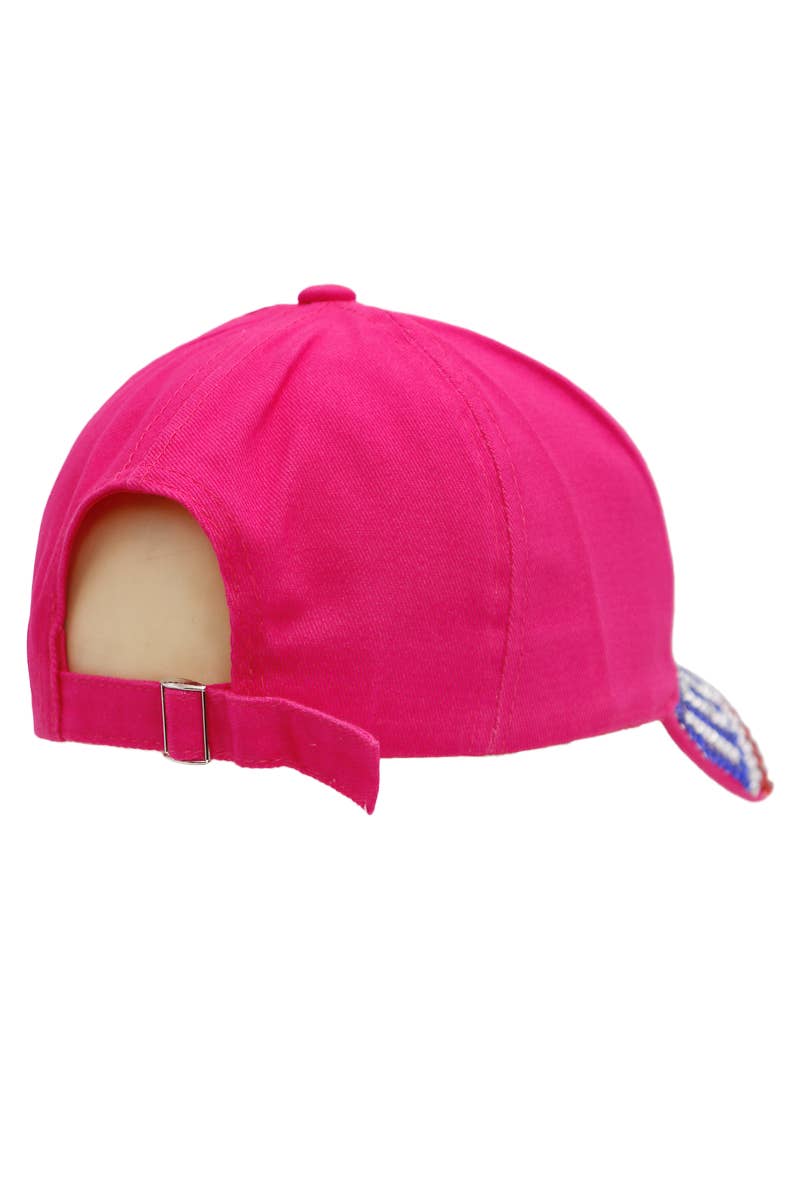 USA American Flag Bling Rhinestone Baseball Cap