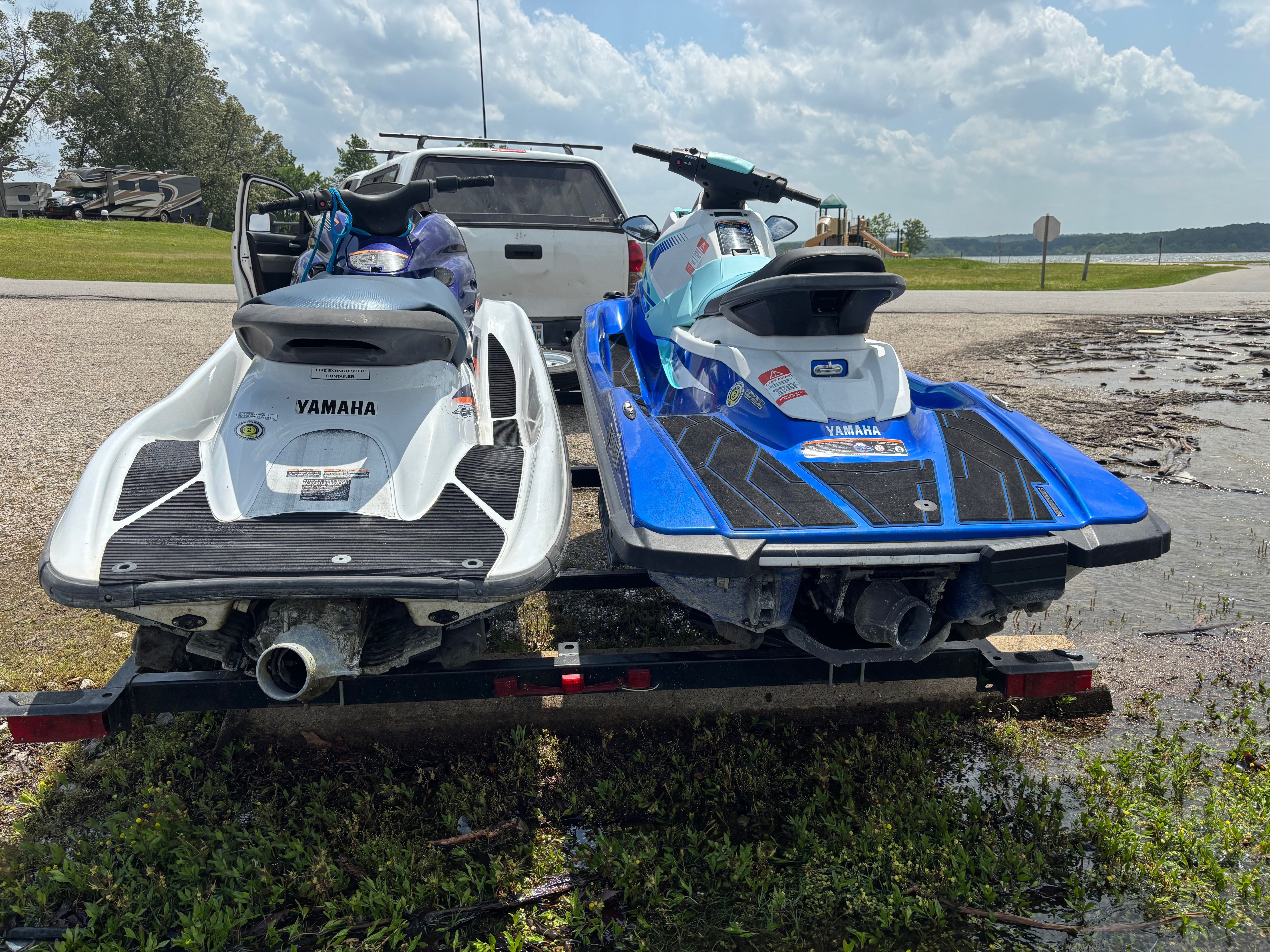 Two Used Yamaha Jet Skis with Trailer for Sale $9,500
