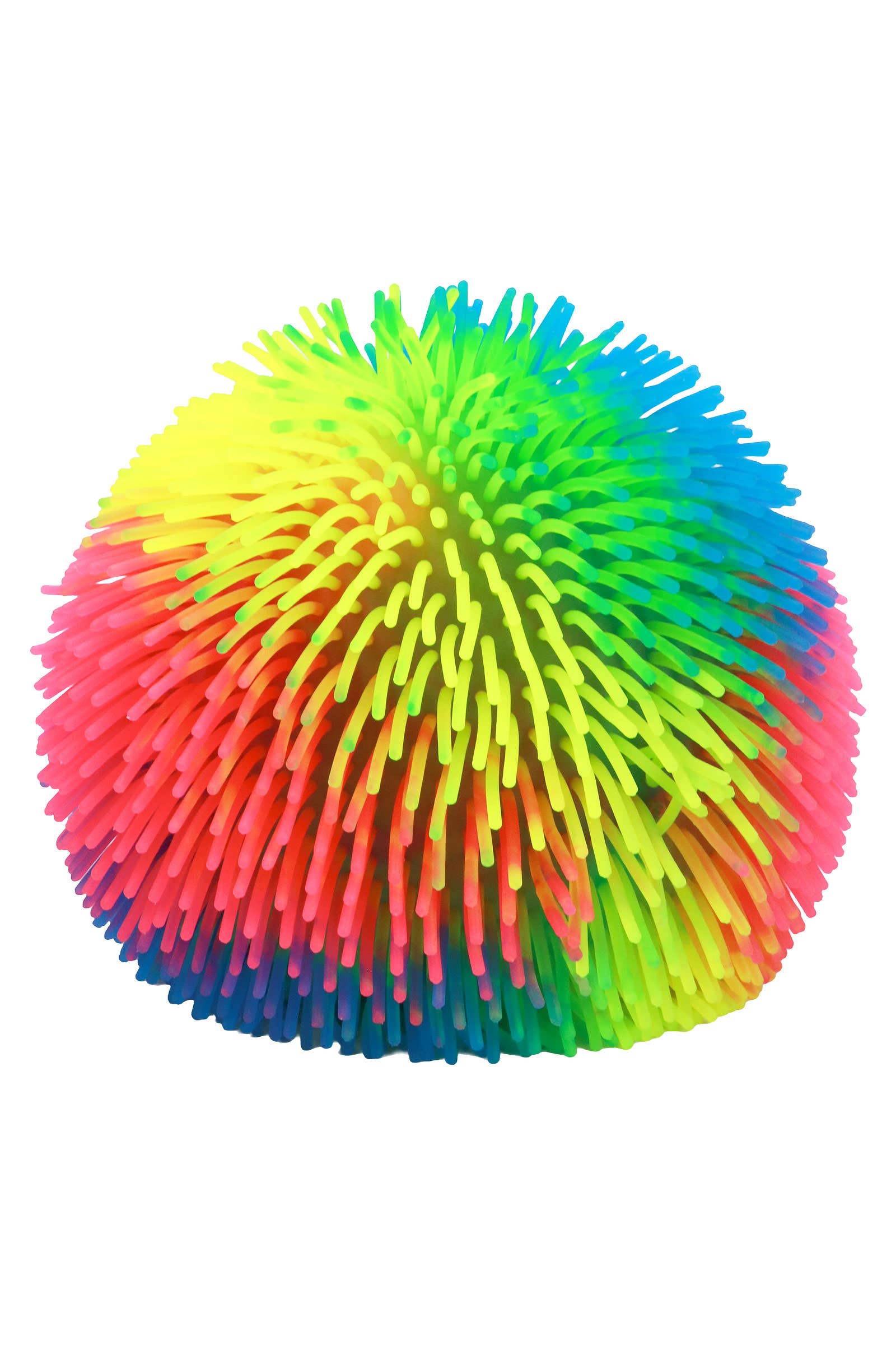 Jumbo Rainbow Light-Up Spiky Puffer Squishy Ball - 6 Pcs