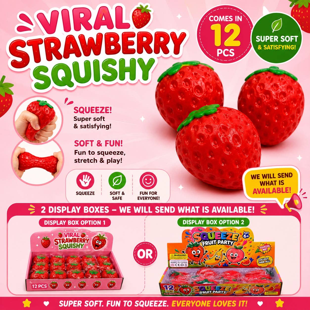 Viral Strawberry Squishy – Soft & Stretchy Stress Toy