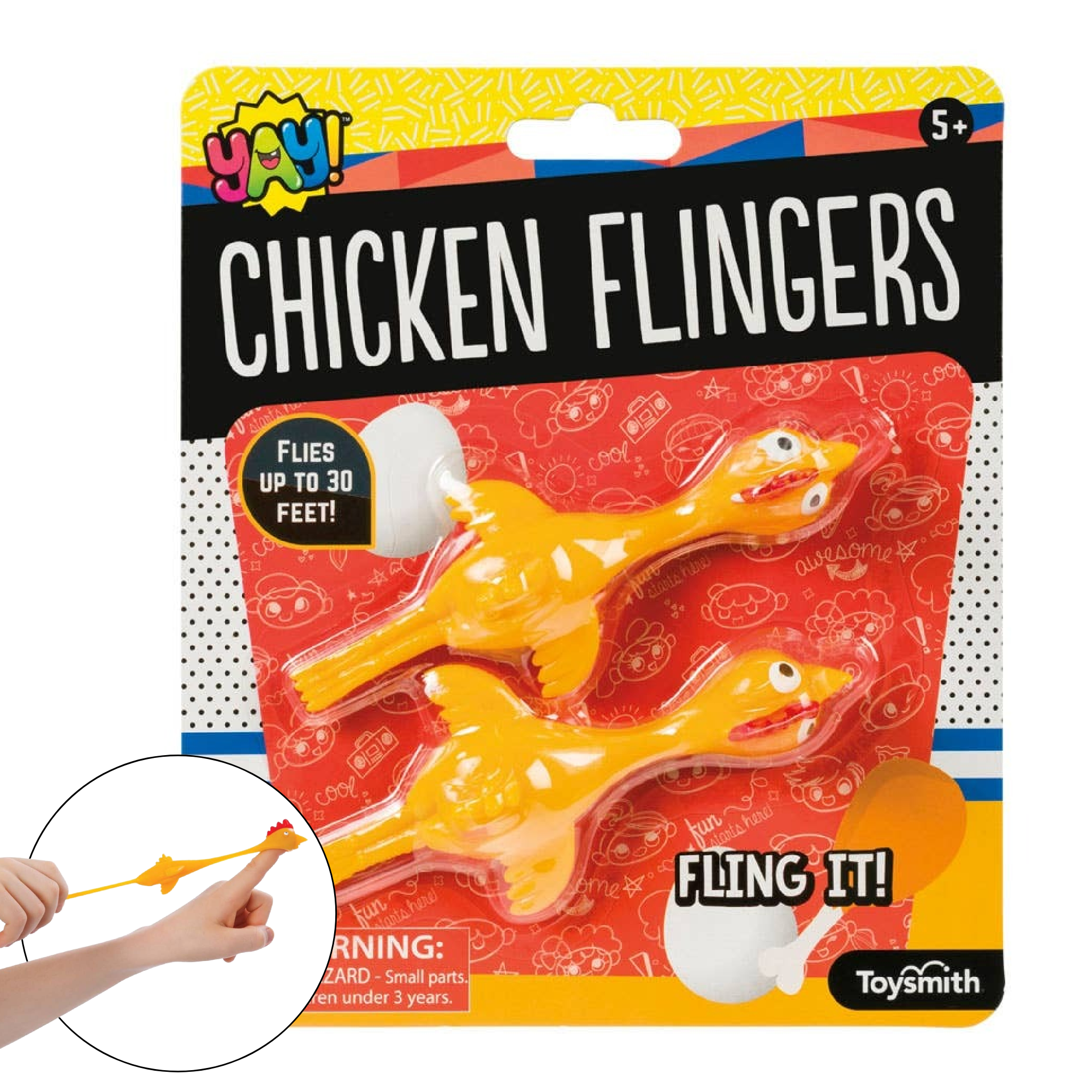 Yay! Chicken Flingers Impulse Toy, Fling Toy, Spring